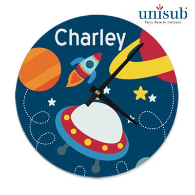 Wall Clock, Unisub 8.125" x .045". Unframed Gloss White Sublimation Aluminum Face Thumbnail