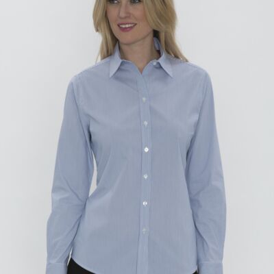 COAL HARBOUR® MINI STRIPE STRETCH WOVEN LADIES' SHIRT Thumbnail