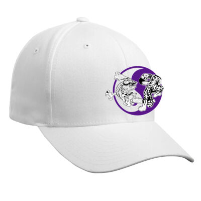 Fitted Cap White - Embroidery on front and back  Thumbnail